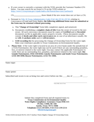 Form 10204 Surface Water Rights Change of Ownership Form - Texas, Page 2