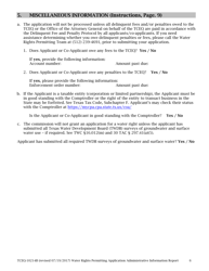 Form 10214B Water Rights Permitting Application Administrative Information Checklist - Texas, Page 6