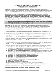 Form 10214C Technical Information Report Water Rights Permitting - Texas