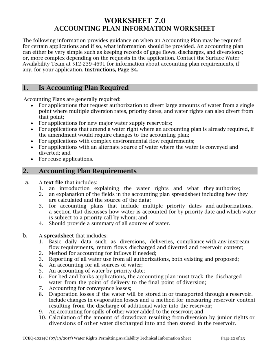 Form 10214C Technical Information Report Water Rights Permitting - Texas, Page 22