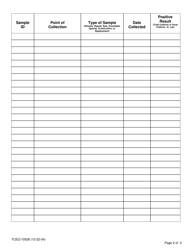 Form 10526 Monthly Summary of Multiple Bacteriological Results for Pws - Texas, Page 2