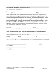 Form 00744 Application for Permit to Process, Surface Dispose, or Incinerate Sludge - Texas, Page 14