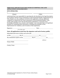 Form 00744 Application for Permit to Process, Surface Dispose, or Incinerate Sludge - Texas, Page 15