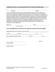 Form 00744 Application for Permit to Process, Surface Dispose, or Incinerate Sludge - Texas, Page 16