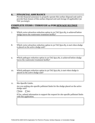 Form 00744 Application for Permit to Process, Surface Dispose, or Incinerate Sludge - Texas, Page 30