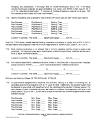 Form 10243 Sewage Collection System Submittal Application for Plans and Specifications Review - Texas, Page 10