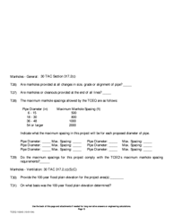 Form 10243 Sewage Collection System Submittal Application for Plans and Specifications Review - Texas, Page 13