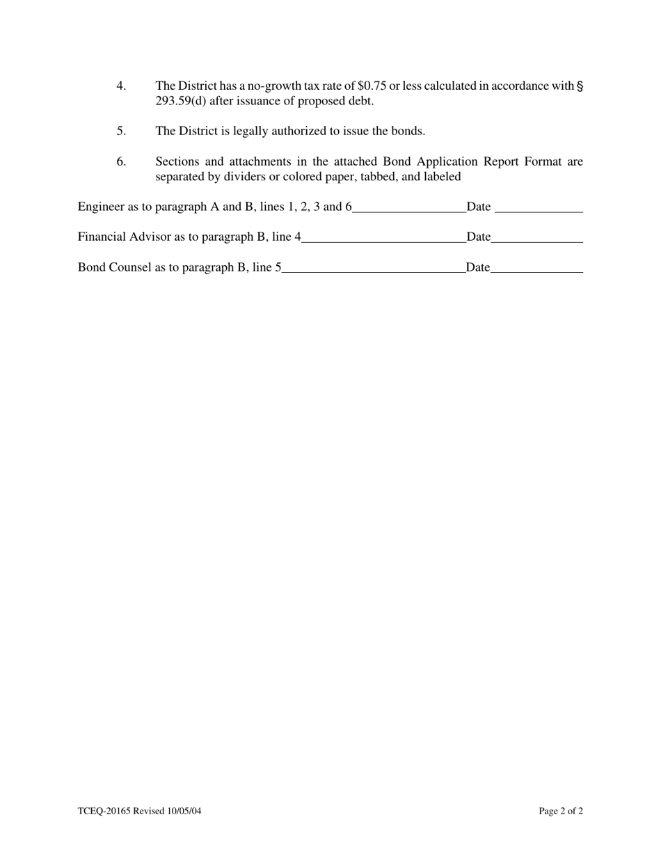 Form 20165 Tceq Expedited Review - Non -developer Projects - Texas, Page 2