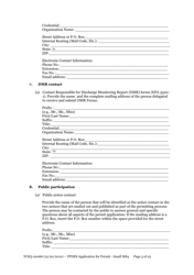 Form TCEQ-20066 Application for Permit to Discharge From a Small Municipal Separate Storm Sewer System (Ms4) Into Surface Water in the State - Texas, Page 5