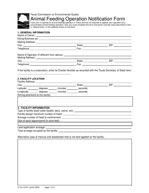 Form 20280  Printable Pdf