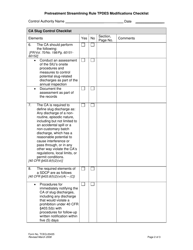 Form 20435 Pretreatment Streamlining Rule Tpdes Modifications Checklist - Texas, Page 2