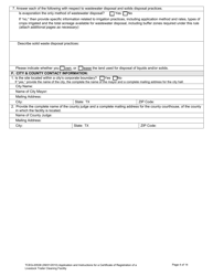Form 20538 Application for a Certificate of Registration of a Livestock Trailer Cleaning Facility - Texas, Page 4