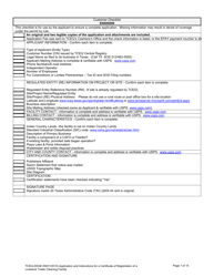 Form 20538 Application for a Certificate of Registration of a Livestock Trailer Cleaning Facility - Texas, Page 7