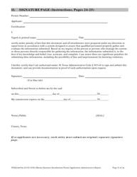 Form 20775 Marine Seawater Desalination Permit Application - Administrative Report - Texas, Page 12