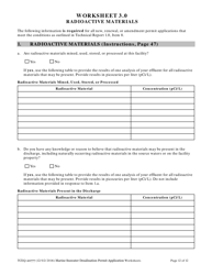 Form 20777 Marine Seawater Desalination Facility Permit Application - Worksheets - Texas, Page 12