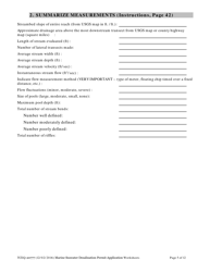 Form 20777 Marine Seawater Desalination Facility Permit Application - Worksheets - Texas, Page 5