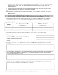 Form 20777 Marine Seawater Desalination Facility Permit Application - Worksheets - Texas, Page 9