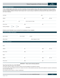 Form 50-860-1 Citizen Complaint Form - Texas, Page 2