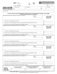 Form 01-153 &quot;Texas Customs Broker Report - Outlet Supplement&quot; - Texas