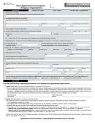 Form AP-209 Texas Application for Exemption &quot; Religious Organizations - Texas, Page 2