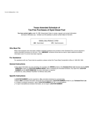 Form 06-188 Texas Schedule of Tax-Free Purchases of Dyed Diesel Fuel - Texas, Page 2