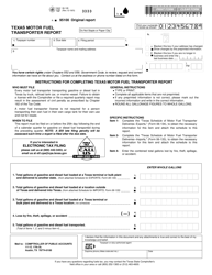 Document preview: Form 06-128 Texas Motor Fuel Transporter Report - Texas