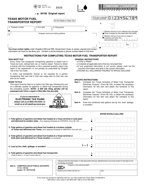 Form 06-128  Printable Pdf