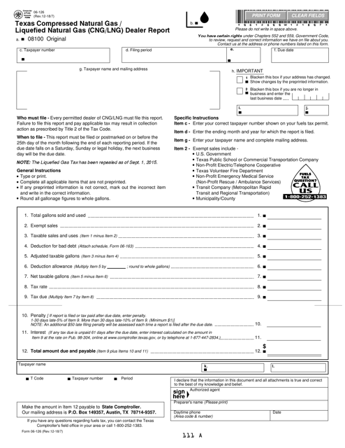 Form 06-126  Printable Pdf