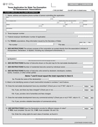 Form AP-206 Texas Application for State Tax Exemption for Homeowners&#039; Associations - Texas, Page 3