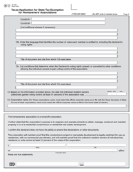Form AP-206 Texas Application for State Tax Exemption for Homeowners&#039; Associations - Texas, Page 4
