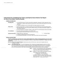 Form 14-119 Texas Local Sports Venue District Tax Report for Short-Term Motor Vehicle Rentals - Texas, Page 2