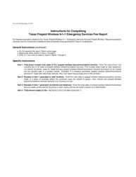 Form 54-104 Texas Prepaid Wireless 9-1-1 Emergency Services Fee Report - Texas, Page 2