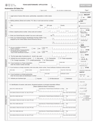 Form AP-161 Texas Questionnaire/Application for Automotive Oil Sales Fee - Texas, Page 2