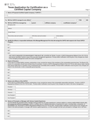 Form AP-213 Texas Application for Certification as a Certified Capital Company - Texas, Page 3