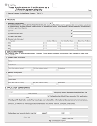Form AP-213 Texas Application for Certification as a Certified Capital Company - Texas, Page 4