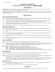 Form 69-315 Texas Certificate of Tax Exempt Sale - Texas, Page 2