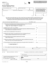 Form 40-128 Excess Highway Fines - Texas