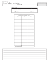 Form 73-316 Witness Fee Claim - Texas, Page 2