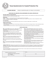 Form AP-159 &quot;Texas Questionnaire for Coastal Protection Fee&quot; - Texas