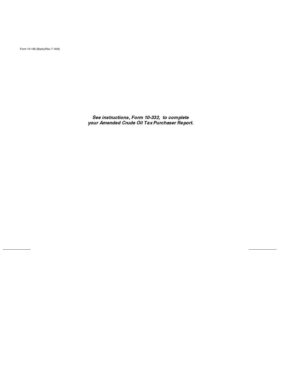 Form 10-166 Amended Crude Oil Tax - Purchaser Report - Texas, Page 2
