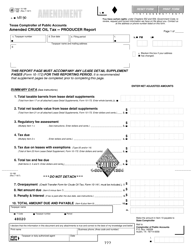 Form 10-168 Amended Crude Oil Tax Producer Report - Texas