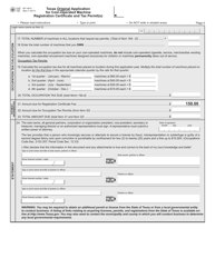 Form AP-146 Texas Original Application for Coin-Operated Machine Registration Certificate and Tax Permit(S) - Texas, Page 5