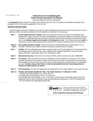 Form 25-124 Texas Annual Insurance Premium Tax Report for Licensed Captive Insurance Companies - Texas, Page 2