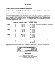 Form 25-121 Texas Certified Investor Tax Credit Transfer Affidavit - Program Ii - Texas, Page 2