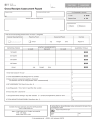 Document preview: Form 20-106 Gross Receipts Assessment Report - Texas