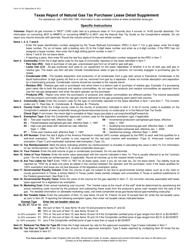Form 10-161 Natural Gas Tax Purchaser Lease Detail Supplement - Texas, Page 2