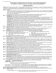 Form 10-163 Texas Report of Natural Gas Tax Producer Lease Detail Supplement - Texas, Page 2