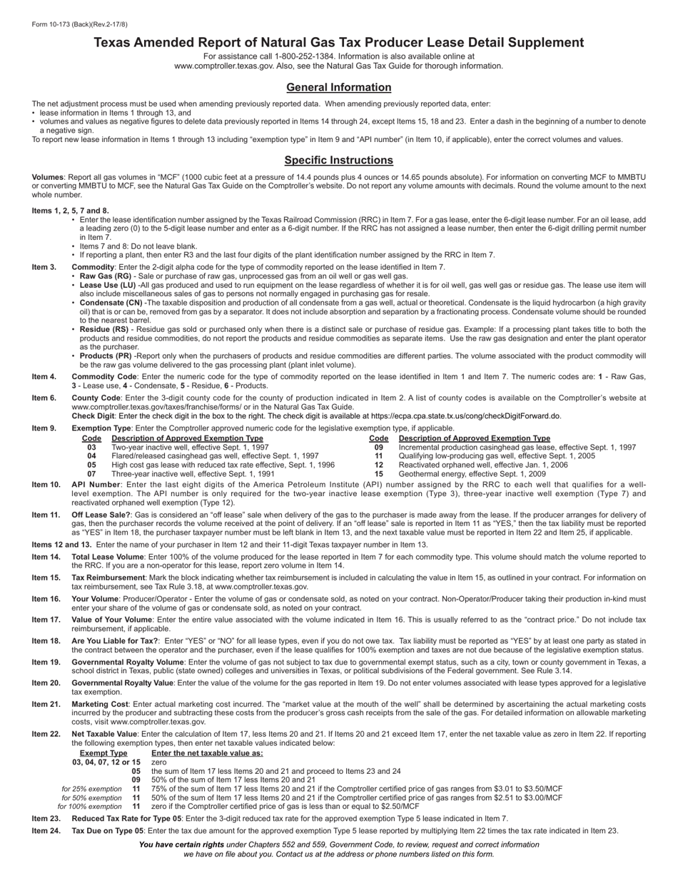 Form 10-169 Amended Producer Report of Natural Gas Tax - Texas, Page 4