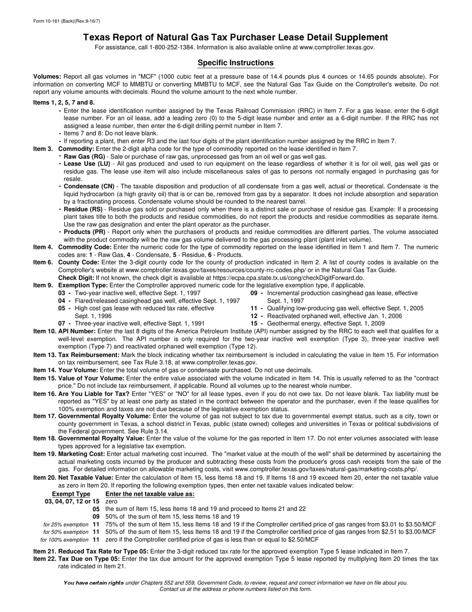 Form 10-157 Purchaser Report of Natural Gas Tax - Texas, Page 4
