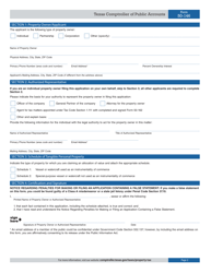 Form 50-146 Application for Interstate Allocation of Value for Vessels or Other Watercraft - Texas, Page 2
